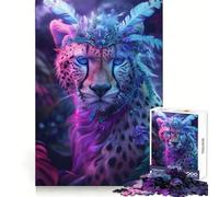 The Enchanted Cheetah 1000 Piece Jigsaws for Teenagers Puzzle Mind Challenge Toy Calm Pastime Precise Cut Lovely Gift (50x75cm)