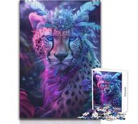 The Enchanted Cheetah Jigsaws 1000 Pieces for Teenagers Strategic Thinking Learning Game Ideal Meaningful Gift for Any Event Size 50x75cm
