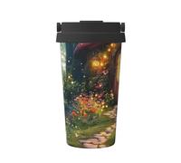 The Enchanted Garden, The Enchanted Forest Insulated Coffee Mug with Lid, Leak-Proof Stainless Steel Travel Tumbler