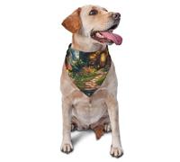 The Enchanted Garden, The Enchanted Forest Printed Graphic Pet Triangle Scarf For Dogs & Cats, Adjustable Cute Pet Bandana For & Photo Shoots