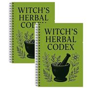The Enchanted Herbalist's Notebook, Magical Herbal Guide & Witchcraft Journal, Herbal Notebook With Multiple Herbs Collection, Botanical Journal With Plant Illustrations (2PCS)