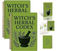 The Enchanted Herbalist's Notebook, Witch's Herbal Codex and Herbal Recipes for Beginners & Experts, Kitchen Witch Spells & Herb Magic Guide, Magical Herb Notebook and Witchcraft Diary (2, Green)