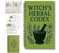 The Enchanted Herbalist's Notebook- Witch's Herbal Codex, Witchcraft & Herbalism Learning Journal for Beginners & Experts, Vintage Spiral Bound Botanical Journal (1PC)