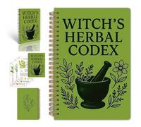 The Enchanted Herbalist's Notebook - Witch's Herbal Codex, Witch's Herbal Notebook with Multiple Herbs Collection, Plant Lore & Illustrations, Comprehensive Herbal Remedies Guide (Green-1pc)