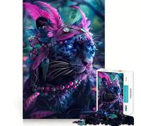 The Enchanted Panther 1000 Pieces Puzzles for Teenagers Boost Recall Relaxing Fun Accurate Edge Thoughtful Gift (38x26cm)