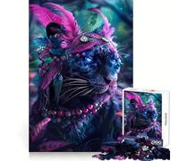 The Enchanted Panther Teenagers Puzzles 1000 Piece Jigsaws Boost Recall Relax Time Accurate Edge Amazing Present (50x75cm)