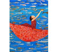 The Enchanted Underwater Ballet by Cross & Glory - Modern Art Masterpiece Puzzle - 1000 Pieces, Vivid Undersea Illustration, Eco-Friendly, CG-M-070, Rainbow