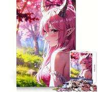 The Enchanting Pink Haired 1000 Piece Jigsaw Puzzle for Teenagers Smart Game Relaxed Mind Pattern Assembly Santa Wish List (50x75cm)