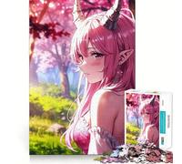 The Enchanting Pink Haired 1000 Piece Jigsaw Puzzle for Teenagers Smart Game Relaxed Mind Pattern Assembly Santa Wish List (50x75cm)