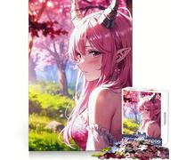 The Enchanting Pink Haired Teenagers 1000 Piece Jigsaw Puzzle Mind Exercise Toy Group Play Precision Cut Festival Gift (38x26cm)