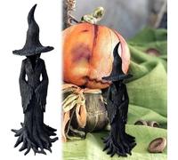 The Enchanting Witch Statue,Crackers Barrel Witch Statue,Retro Resin Magician Decor,Gothic Halloween Figurine,Dark Fantasy Ornament,Funny Magician Mysterious Statues,Nib Festival Collectible Black 30