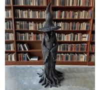 The Enchanting Witch Statue, Gothic Decor Glow In The Dark Figurine, Hand-Painted Resin Witchcraft Collectible For Altar, Shelf & Halloween Decor, Perfect For Dark Art Lovers (20cm)