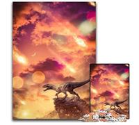 The End of The Dinosaurs Apocalypse Jigsaws 1000 Pieces for Adults Wooden Jigsaw Perfect for Christmas Halloween Easter New Year 1000 PCS(75x50cm)