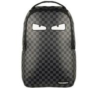 The Enemy Checkered Backpack, Unisex Eco PU Leather Backpack with Exclusive Blackout Zippers