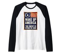 The Enemy is Within The Wire Raglan Baseball Tee