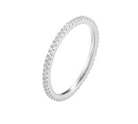 The Engagement Ring, Marriage Rings for Women Eternity with Round Shape Moissanite 14K White Gold Size M 1/2