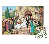 The English Country Wedding Confetti Clash Wooden Jigsaw Puzzle Waterproof 1000 Piece Puzzles for Adults Gifts Challenging And Brainteasing Educational Games