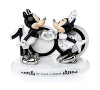 The English Ladies Co Disney 100 Years Mickey and Minnie Figurine, Fine Bone China, 5.51 × 18 × 14 cm, Multicolor
