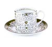 The English Ladies Labyrinth Cup and Saucer Love Always Finds A Way, 5.9-inch Width, Kitchen, Kitchen Accessories