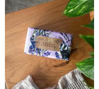 The English Soap Company Anniversary English Lavender Soap - Calming Shea Butter Bar with Rosemary and Vanilla - Vegan Friendly, Plastic-Free Recyclable Packaging, Made in England - 190g