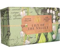 The English Soap Company Anniversary Wrapped Soap Bar, Lily Scented Shea Butter, Moisturising for Body, Lily of the Valley Scent 190g