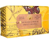 The English Soap Company Anniversary Wrapped Soap Bar, Citrus Scented Shea Butter, Moisturising for Body, Sicilian Lemon and Sweet Orange Scent 190g