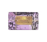 The English Soap Company Anniversary Wrapped Soap Bar, Lavender Shea Butter Soap Bar, Moisturising Soap Bar for Face and Body, English Lavender Scent 190g