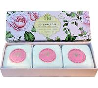The English Soap Company Bath and Body 3 x 100g Summer Rose Soap
