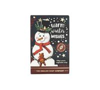 The English Soap Company Christmas Character Oval Mini Scented Soap - 100g | Vegan-Friendly | Enriched with Shea Butter | Plastic-Free Soap Gift | Made in England (Snowman)