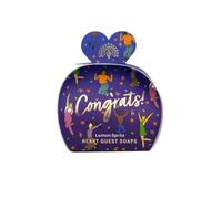 The English Soap Company Heart Guest Soaps Scented Set of 3 x 20g (Congrats! - Lemon Spritz)