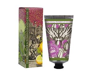 The English Soap Company Kew Gardens Elderflower & Pomelo Hand Cream - Moisturising Hand Cream with Aloe Vera, Shea Butter & Beeswax - Fresh Citrus Floral Scent, Cruelty-Free, Made in England - 75ml