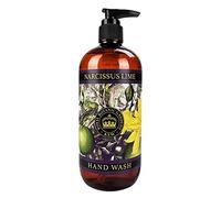 The English Soap Company Kew Gardens Hand Wash, Refreshing Botanical Wash with a Rich Lather, Enriched with Soothing Aloe Vera and Vitamin E, Narcissus Lime Scent 500ml
