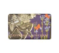 The English Soap Company Royal Botanical Gardens Kew Wrapped Soap Bar, Lavender Shea Butter Soap Bar, Moisturising Soap Bar for Face and Body, Lavender and Rosemary Scent 240g