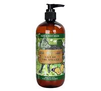 The English Soap Company Lily of the Valley Hand and Body Wash - Vegan Friendly Anniversary Collection with Aloe Vera & Vitamin E, Fresh Floral Scent, Recyclable Bottle, Made in England - 500ml