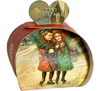 The English Soap Company Packed Guest Soaps A White Christmas Gift Box, Spiced Plum and Honeysuckle Scent, Vegan Friendly 3x20g