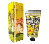 The English Soap Company Royal Botanical Gardens Kew Moisturising Hand Cream for Men and Women, Pineapple and Pink Lotus Scent 75ml