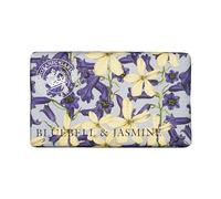 The English Soap Company Royal Botanical Gardens Kew Wrapped Soap Bar, Bluebell Shea Butter, Moisturising for Face and Body, Bluebell and Jasmine Scent 240g