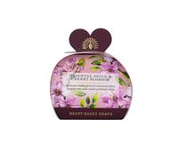 The English Soap Company Packed Guest Soaps, Sandalwood Shea Butter Heart Shaped Soaps, Moisturising Soaps for Face and Body, Oriental Spice and Cherry Blossom Scent 3 x 20g