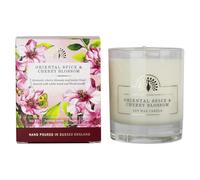 The English Soap Company Signature Scented Candle, Hand Poured Scented Soy Wax Candle with 35 Hour Burn Time, Oriental Spice and Cherry Blossom Scented Candle, 170mls