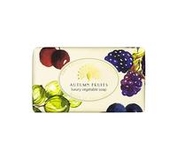 The English Soap Company Vintage Wrapped Soap Bar, Autumn Fruits Shea Butter Soap Bar, Moisturising Soap Bar for Face and Body, Autumn Fruits Scent 190g