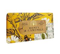 The English Soap Company Vintage Wrapped Soap Bar, Honey & Chamomile Shea Butter Soap Bar, Moisturising Soap Bar for Face and Body, Honey & Chamomile Scent 190g