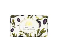 The English Soap Company Vintage Wrapped Soap Bar, Olive Oil Shea Butter Soap Bar, Moisturising Soap Bar for Face and Body, Olive Oil Scent 190g