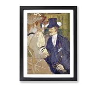 The Englishman By Henri De Toulouse Lautrec Classic Painting Framed Print | A3 Black Framed Wall Art | Ready to Hang | Classic Historical Picture | Living Room Bedroom Lounge Office