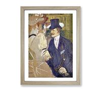 The Englishman By Henri De Toulouse Lautrec Classic Painting Framed Print | A3 Oak Framed Wall Art | Ready to Hang | Classic Historical Picture | Living Room Bedroom Lounge Office