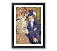 The Englishman by Henri De Toulouse-Lautrec Framed Print | A2 Black Framed Wall Art | Ready to Hang | Modern Nature Picture | Living Room Bedroom Lounge Office