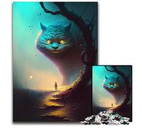 The Enigmatic Cheshire Cat 1000 Piece Jigsaw Puzzles for Adults Paper Jigsaw Puzzles Brain Teaser Game Interactive Family Game Suitable for Ages 14 1000 PCS(38x26cm)