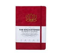 The Enlightened Planner & Journal - A 2-in-1 Daily Planner and Guided Journal with Inspiring Writing Prompts - Build Productivity and a Positive Mindset - 3 Months Undated (Red)