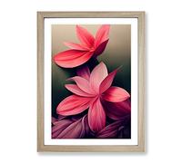 The Enthralling Flowers Framed Print | A2 Oak Framed Wall Art | Ready to Hang | Modern Floral Picture | Living Room Bedroom Lounge Office
