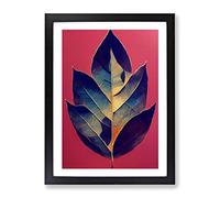 The Entrancing Leaf Framed Wall Art Print A2 Black