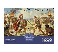 The Epic of The Trojan War Wooden Jigsaw Puzzle Waterproof 1000 Piece Puzzles for Adults Challenging And Brainteasing Educational Games